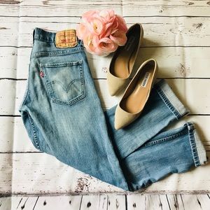 Levi’s 511 Light Wash Knee Rip Jeans